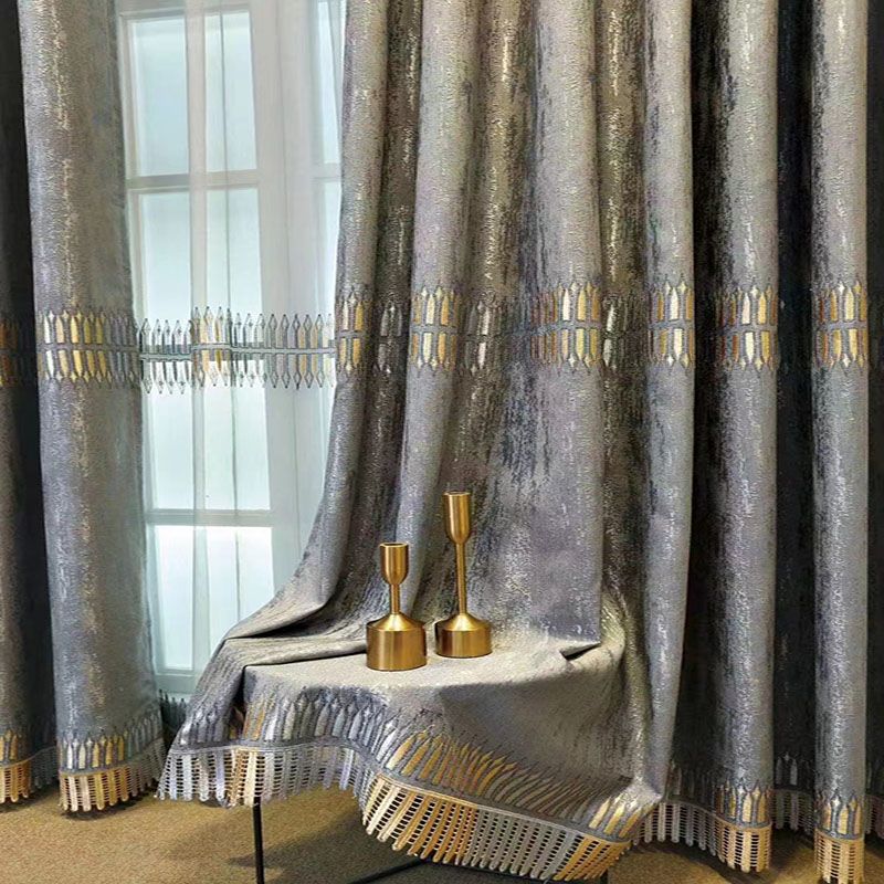 Home Textiles Luxury Curtains - 럭셔리 자수 암막 커튼, 고급 미니멀리스트