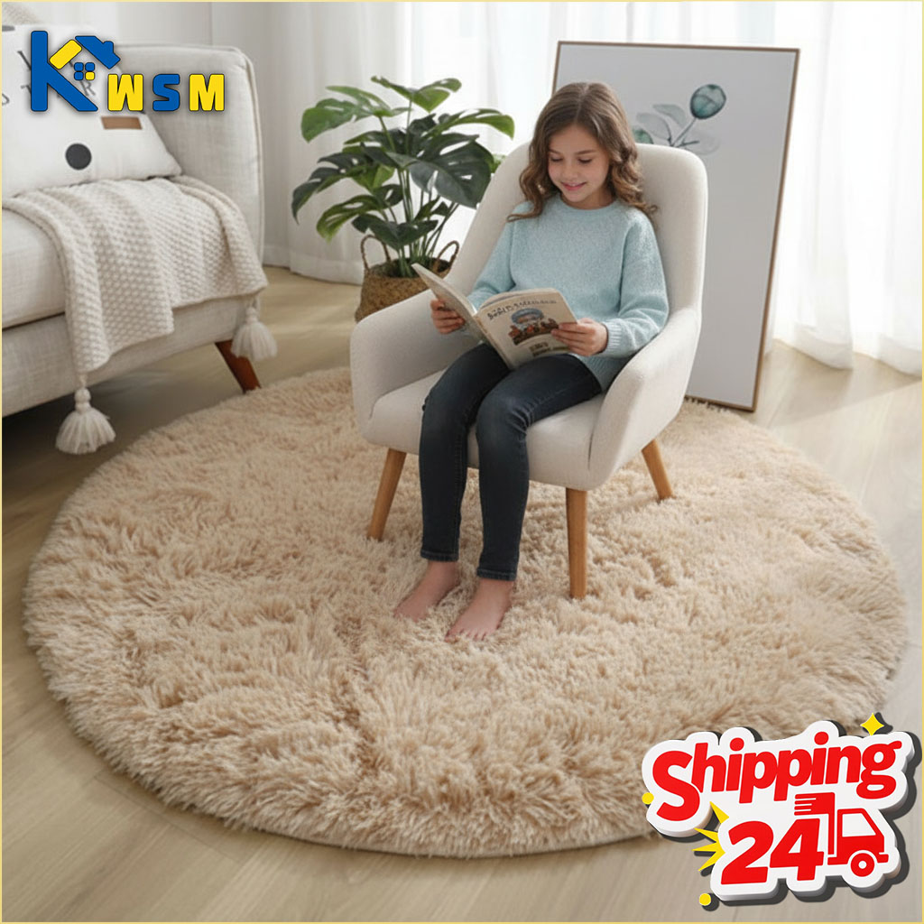 Home Textiles Super Soft - 슈퍼 소프트 플러피 라운드 러그 플러시
