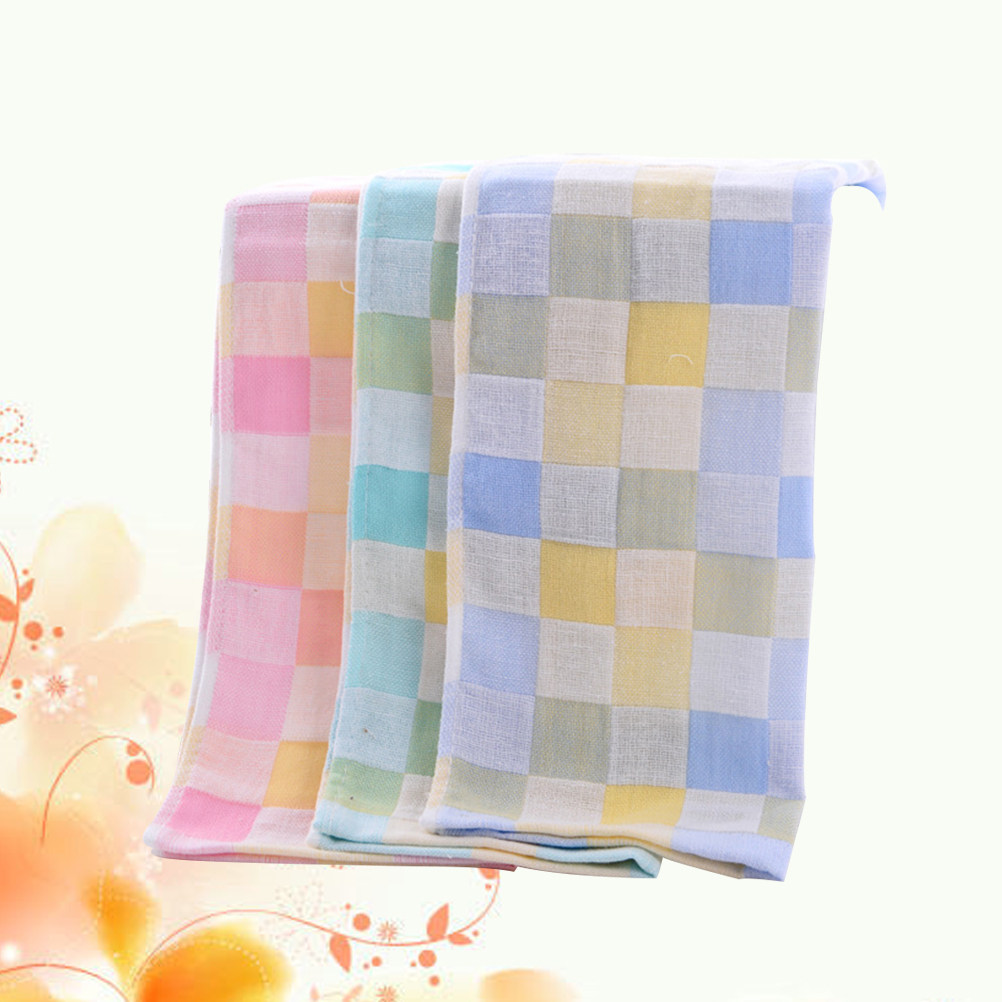 Home Textiles Towel Set - 3Pcs 면 페이스 타올 더블 레이어