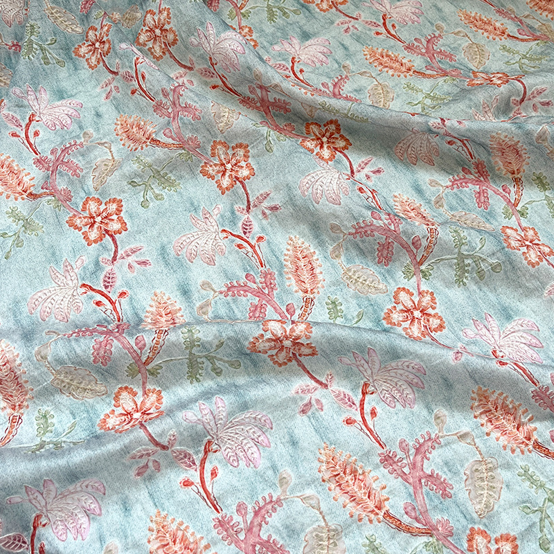 1 미터 빈티지 꽃 자수 브로케이드 코튼 디지털 인쇄  - Home Textiles Wholesale 리뷰 및 가격