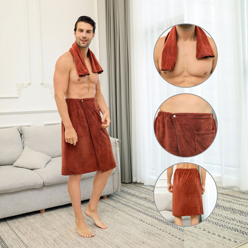 남성용 웨어러블 극세사 목욕 타올, 수영 비치 타올,  - Home Textiles Towel Set 리뷰 및 가격