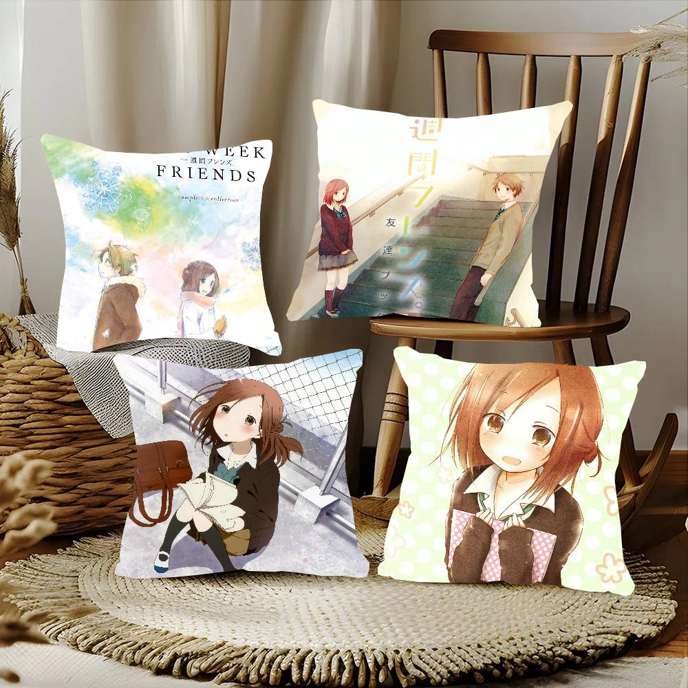 원 위크 프렌즈 애니메이션 베개 커버 패션 사각 베개  - Home Textiles Week 리뷰 및 가격