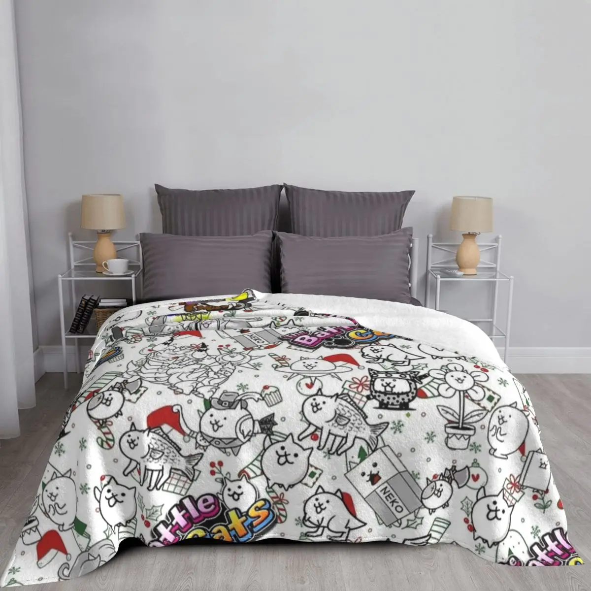 배틀 캣츠 게임 담요 플리스 섬유 장식 통기성 매우 부 - Home Textiles Super Soft 리뷰 및 가격