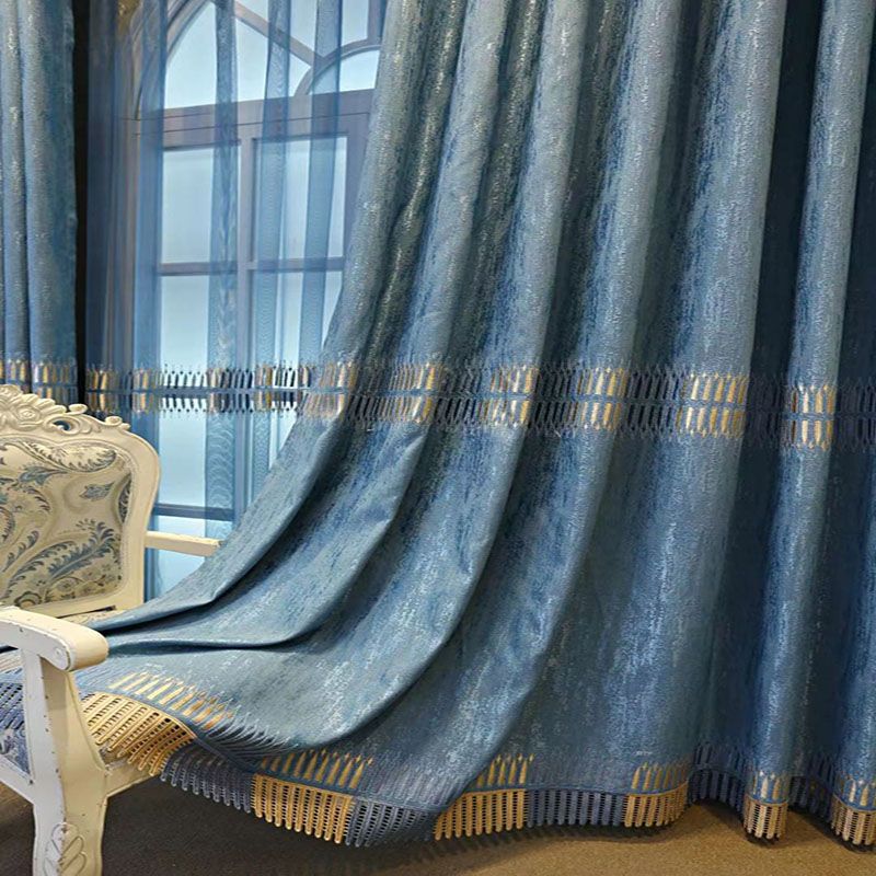 럭셔리 자수 암막 커튼, 고급 미니멀리스트 모던 스타일 - Home Textiles Luxury Curtains 리뷰 및 가격