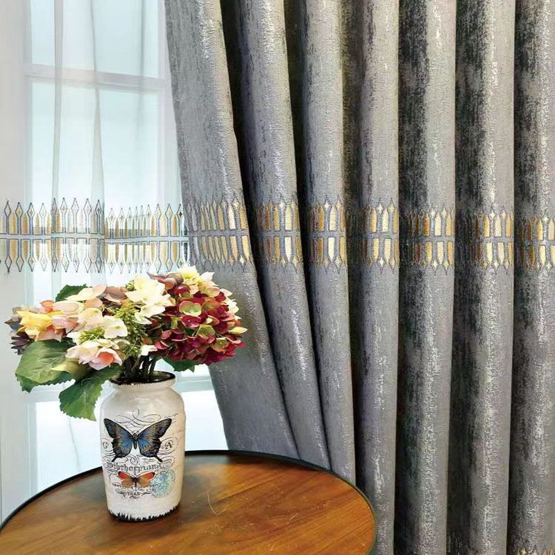 럭셔리 자수 암막 커튼, 고급 미니멀리스트 모던 스타일 - Home Textiles Luxury Curtains 리뷰 및 가격