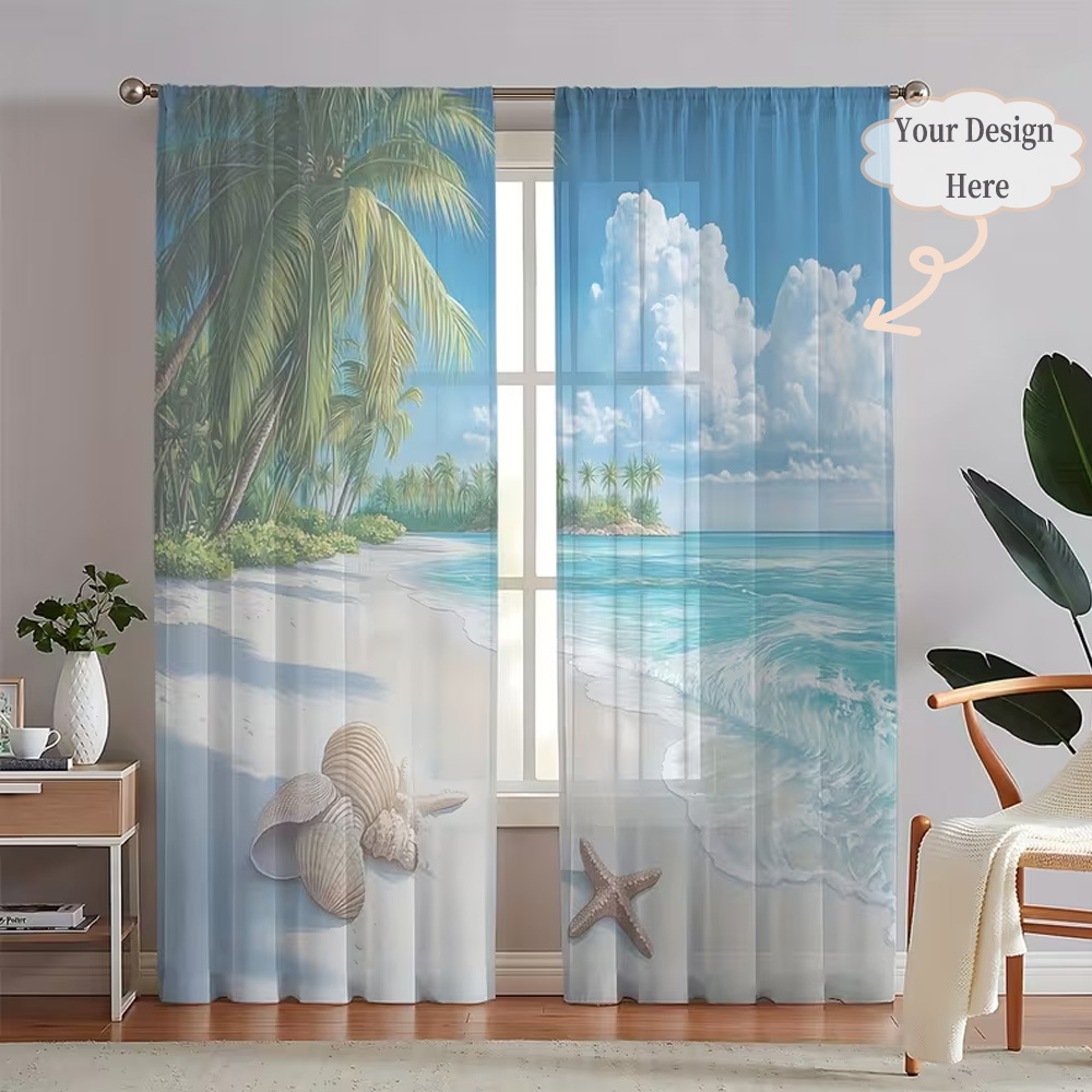 맞춤형 2D 플랫 2피스 시어 커튼, 원하는 디자인/이 - Home Textiles 리뷰 및 가격