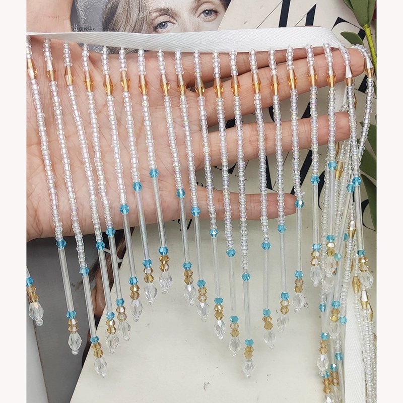 수제 비즈 프린지 트림, 커튼, 램프갓, 홈 데코용 고 - Home Textiles Luxury Curtains 리뷰 및 가격