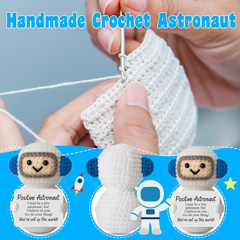 재미있는 긍정적인 정서적 지지 수제 크로셰 우주비행사  - Home Textiles Today 리뷰 및 가격